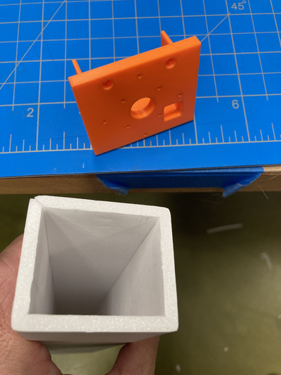 3D printed motor mount firewall.